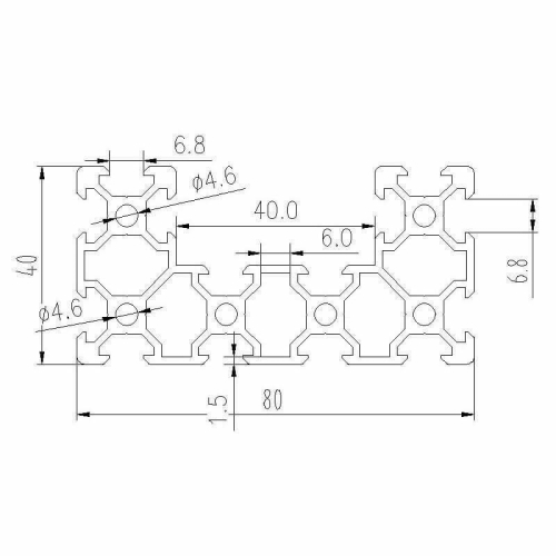 Profil aluminiowy V-slot 40x80 C-Beam Openbuilds Vslot 4080 matikstore.pl