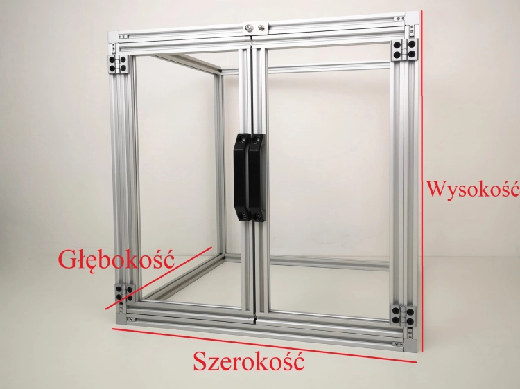 Obudowa-Maszyn-Drukarki-3D-Lasera-Frezarka-CNC-50-PROFOL-V-SLOT-VSLOT-KONSTRUKCYJNY-ALUMINIOWY-BOX-KLAMKA-BRYŁA ALUMINIOWA-ZAWIAS-NAROŻNIK-KONSTRUKCJA PRZESTRZENNA-NA WYMIAR-PLEKSI-DRZWICZKI