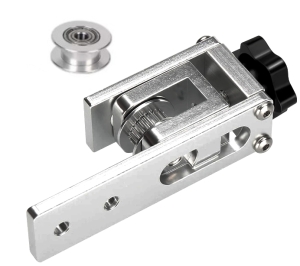 ALUMINIOWY NAPINACZ PASKA GT3 10mm V-SLOT T-SLOT Z GŁATKĄ ROLKĄ  - SREBRNY